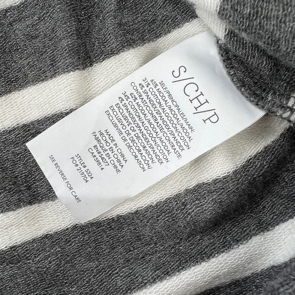 Cabi Women's Striped Lace Up Neckline Windward Hoodie - Picture 5 of 7